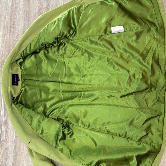 Nicole Wool Cashmere Single Breast Mid Length Clat in Green sz M - Picture 9 of 13